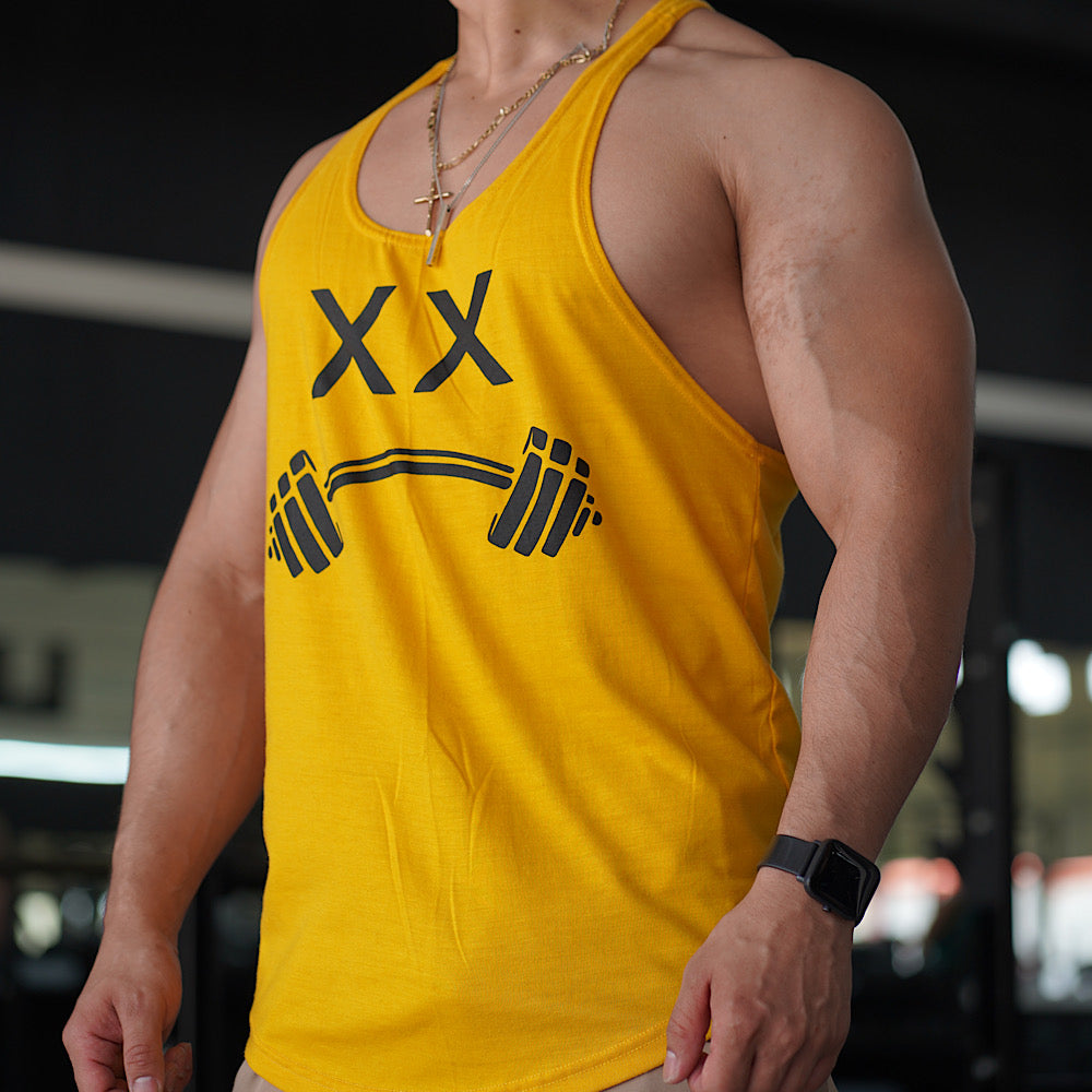 LIFT HEAVY LOGO STRINGER - GOLDEN YELLOW