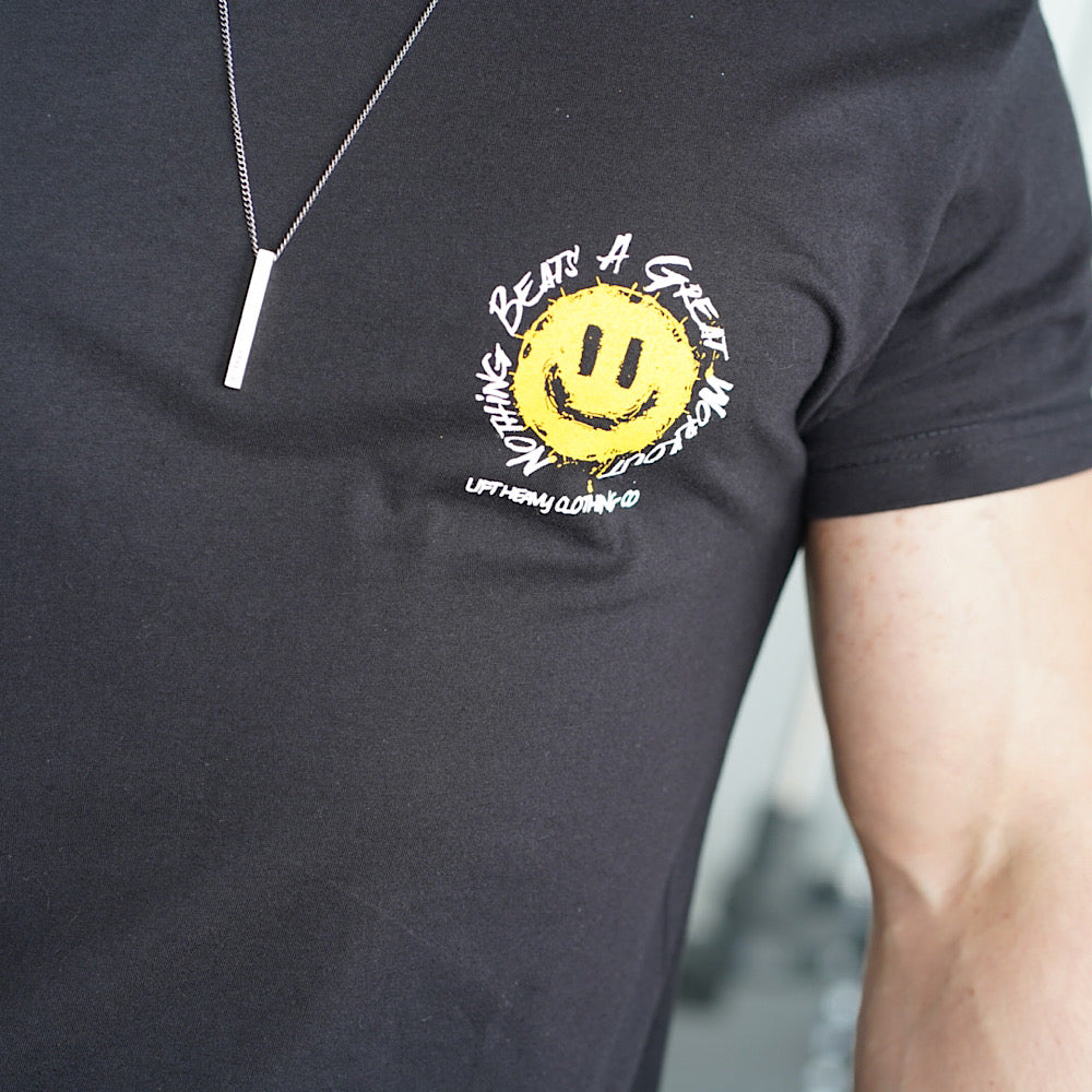 NOTHING BEATS A GREAT WORKOUT T-SHIRT - BLACK