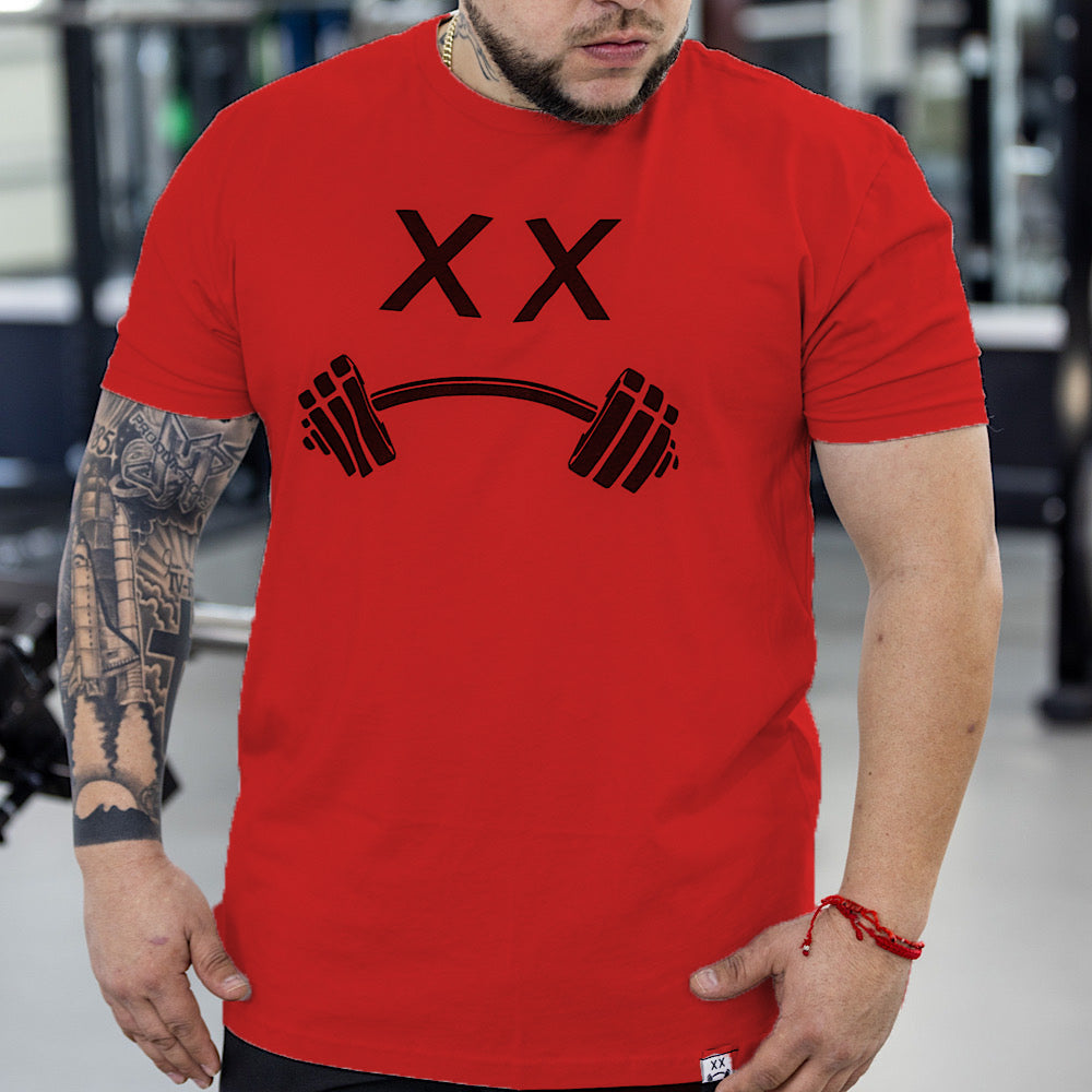 LIFT HEAVY  LOGO T-SHIRT - RED