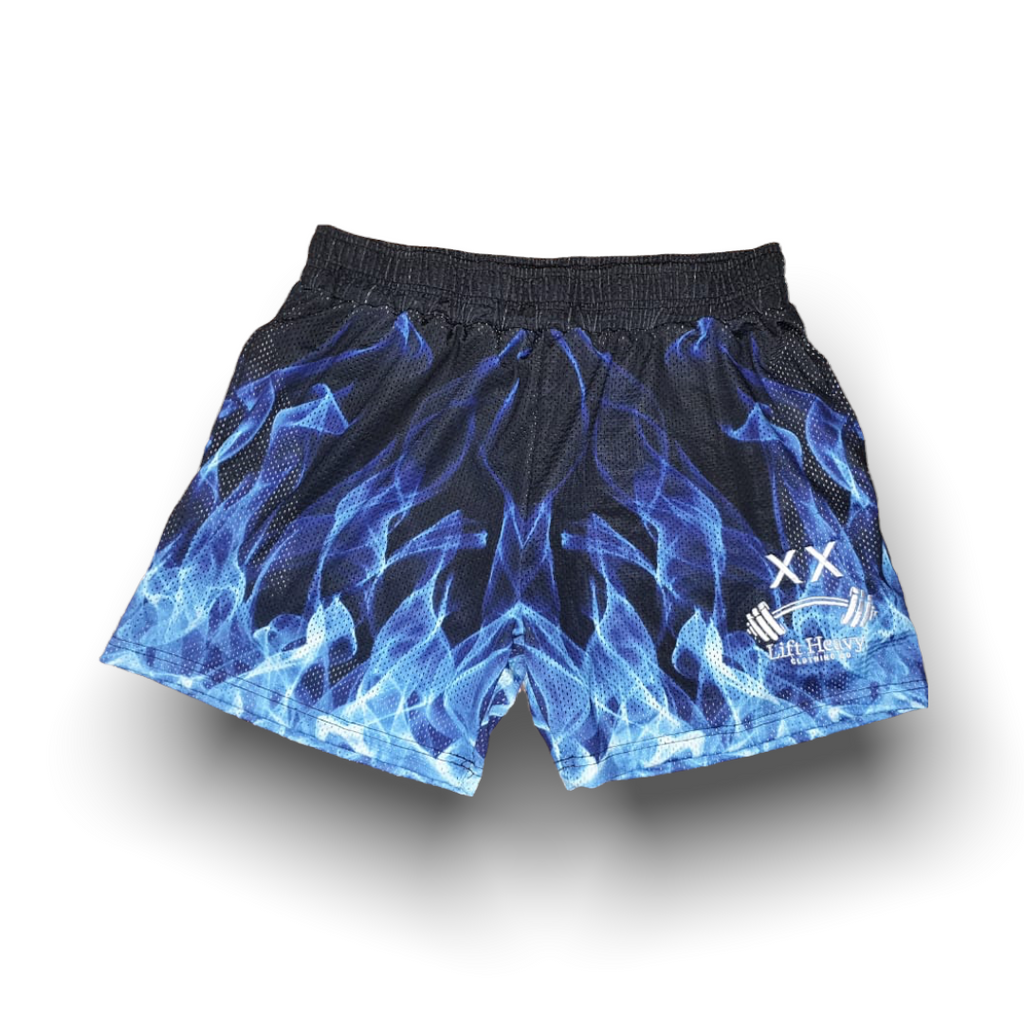 Blue 2025 flame shorts