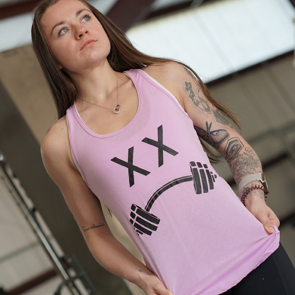 LIFT HEAVY LOGO - TANK- LAVENDER