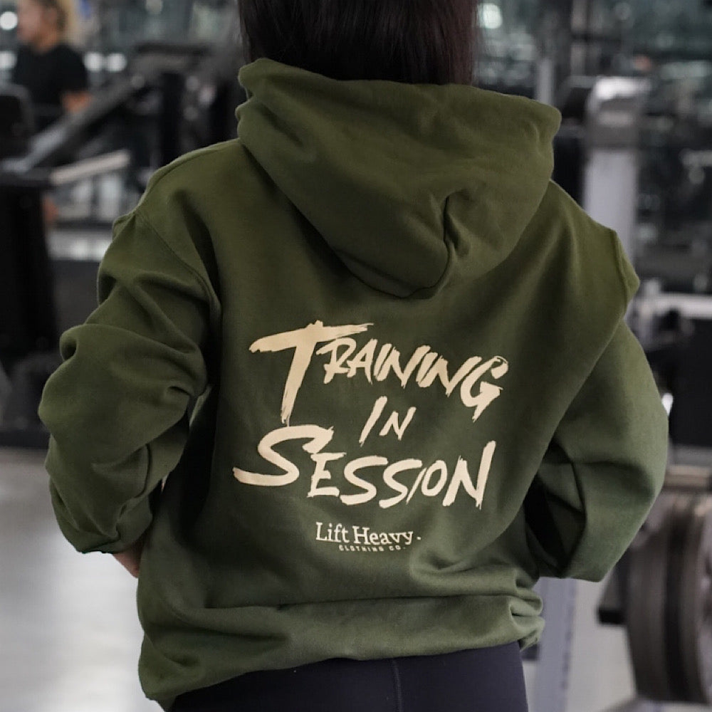 TRAINING IN SESSION HOODIE - OLIVE