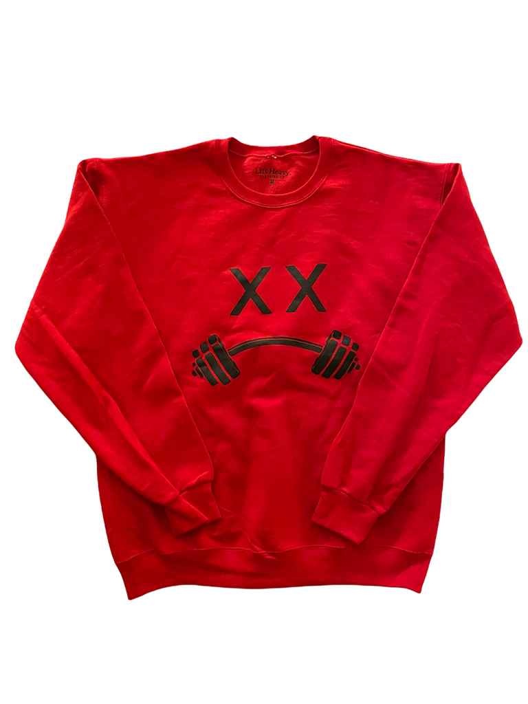 LIFT HEAVY LOGO SWEATER - RED