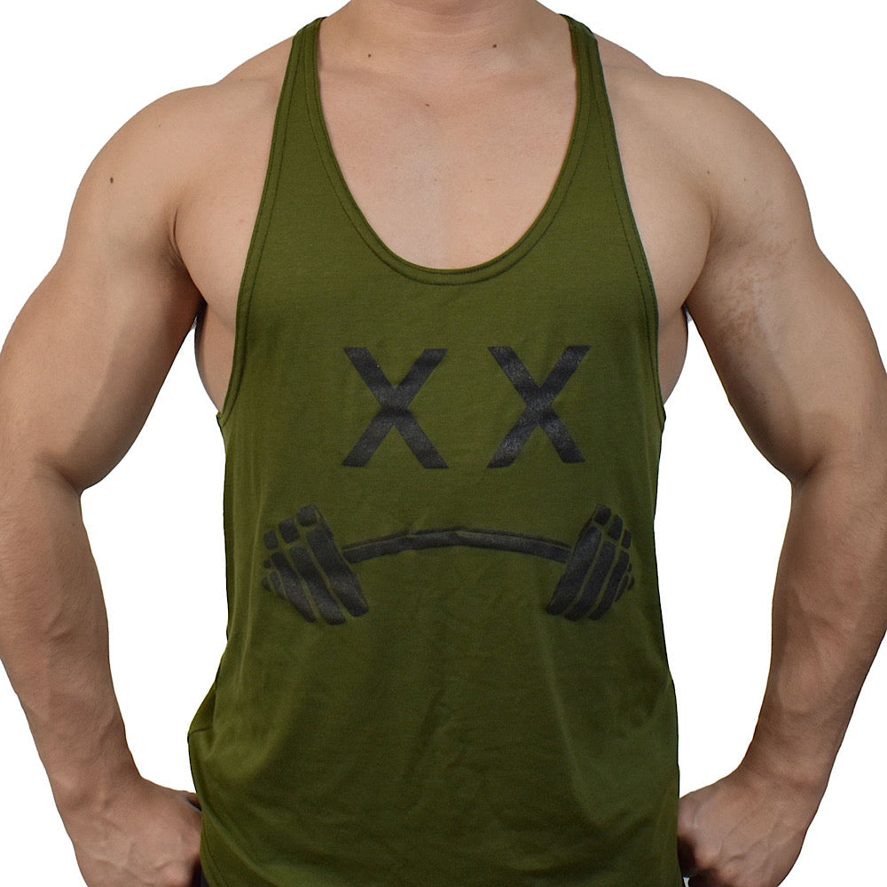 LIFT HEAVY LOGO STRINGER - HIGHLIGHTED YELLOW