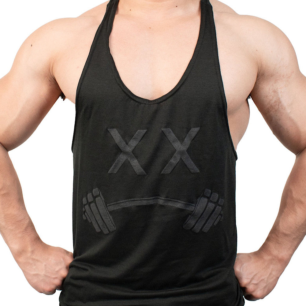 LIFT HEAVY LOGO STRINGER - HIGHLIGHTED YELLOW