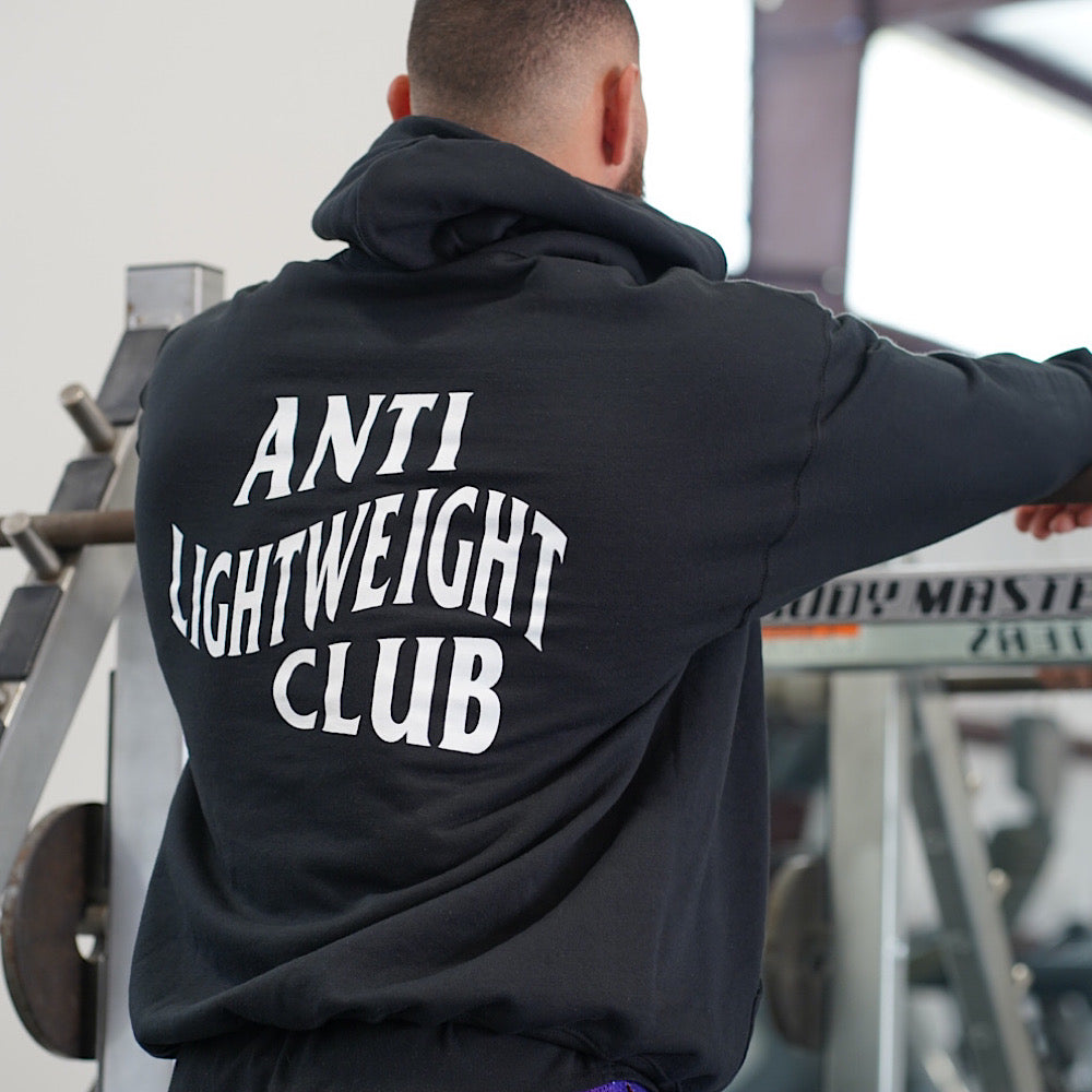 ANTI LIGHT WEIGHT CLUB  - BLACK - HOODIE