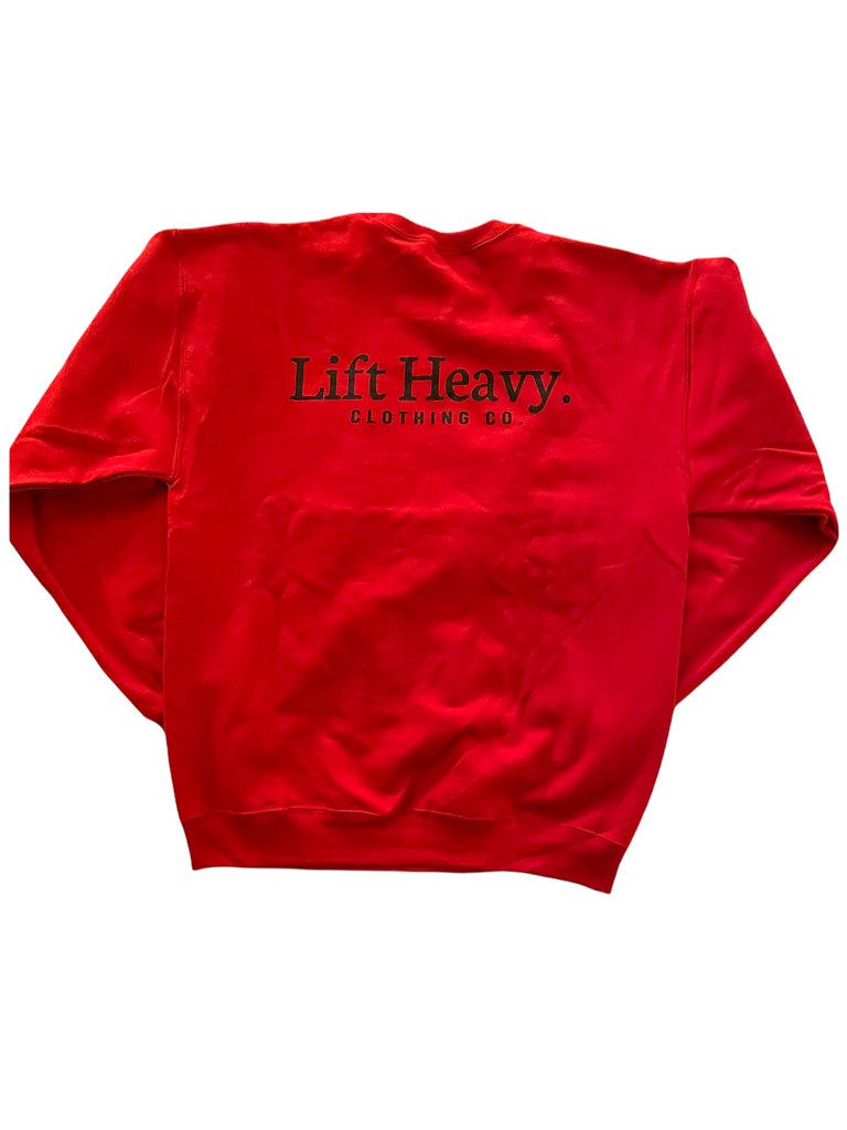 LIFT HEAVY LOGO SWEATER - RED